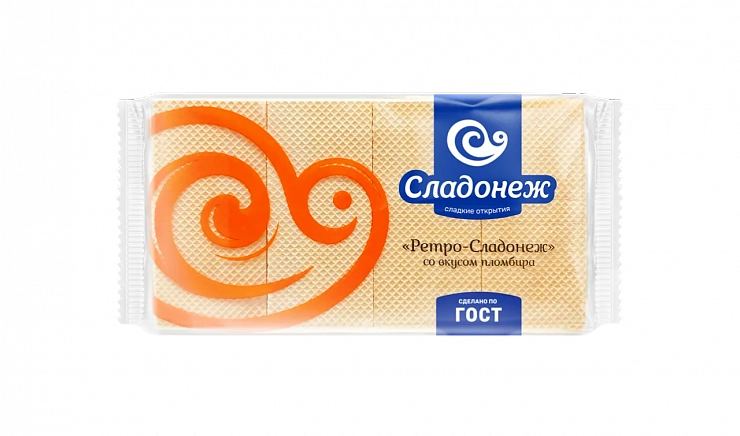 Вафли «Ретро-Сладонеж» со вкусом пломбира