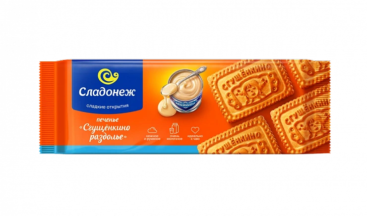 Печенье сахарное ТМ «Сладонеж» Сгущенкино раздолье
