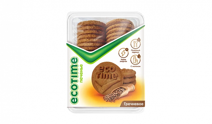 Печенье сахарное «EcoTime» гречневое