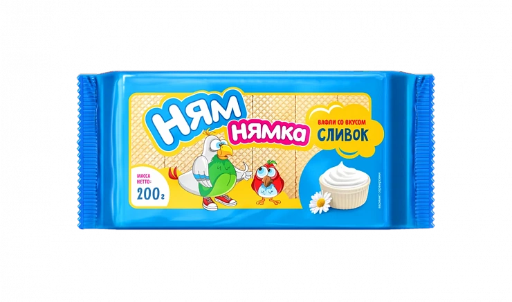 Вафли ТМ «Ням-Нямка» со вкусом сливок